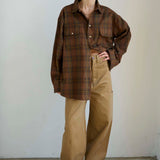 Jamie Haller - The Big Shirt Flannel in Browns
