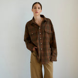 Jamie Haller - The Big Shirt Flannel in Browns