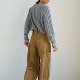 Jamie Haller - The Cable V Fave in Light Heather