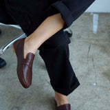 Jamie Haller - The Unlined Penny Loafer in Bordeaux