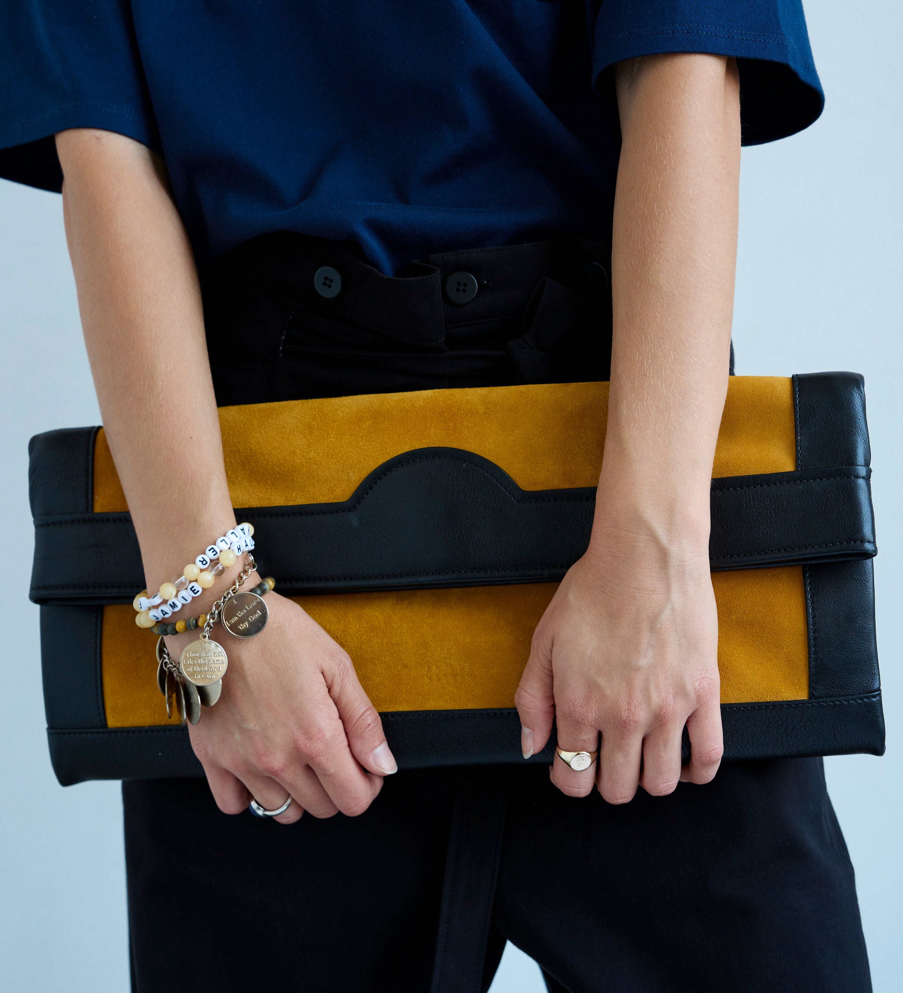 Jamie Haller - The Document Clutch in Yellow / Black