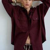 Jamie Haller - The Big Shirt in Burgundy