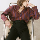 Jamie Haller - The Weekend Shirt in Oxblood Stripe
