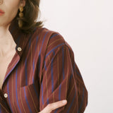 Jamie Haller - The Weekend Shirt in Oxblood Stripe
