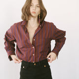 Jamie Haller - The Weekend Shirt in Oxblood Stripe