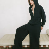 Jamie Haller - The Wide Leg Terry Trouser in Black