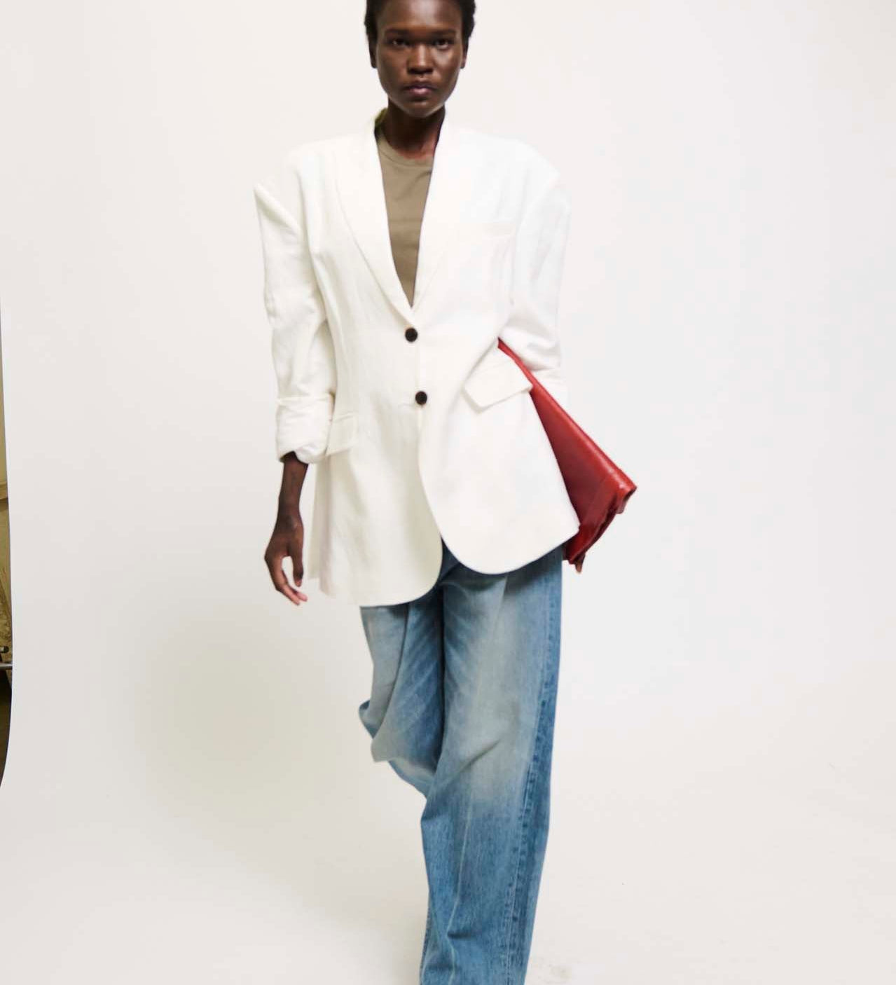 Jamie Haller - The Linen Oversized Blazer in White
