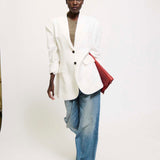 Jamie Haller - The Linen Oversized Blazer in White