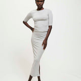 Jamie Haller - The Rib Pencil Skirt in Heather Grey