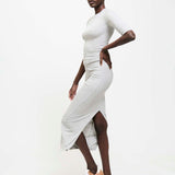 Jamie Haller - The Rib Pencil Skirt in Heather Grey