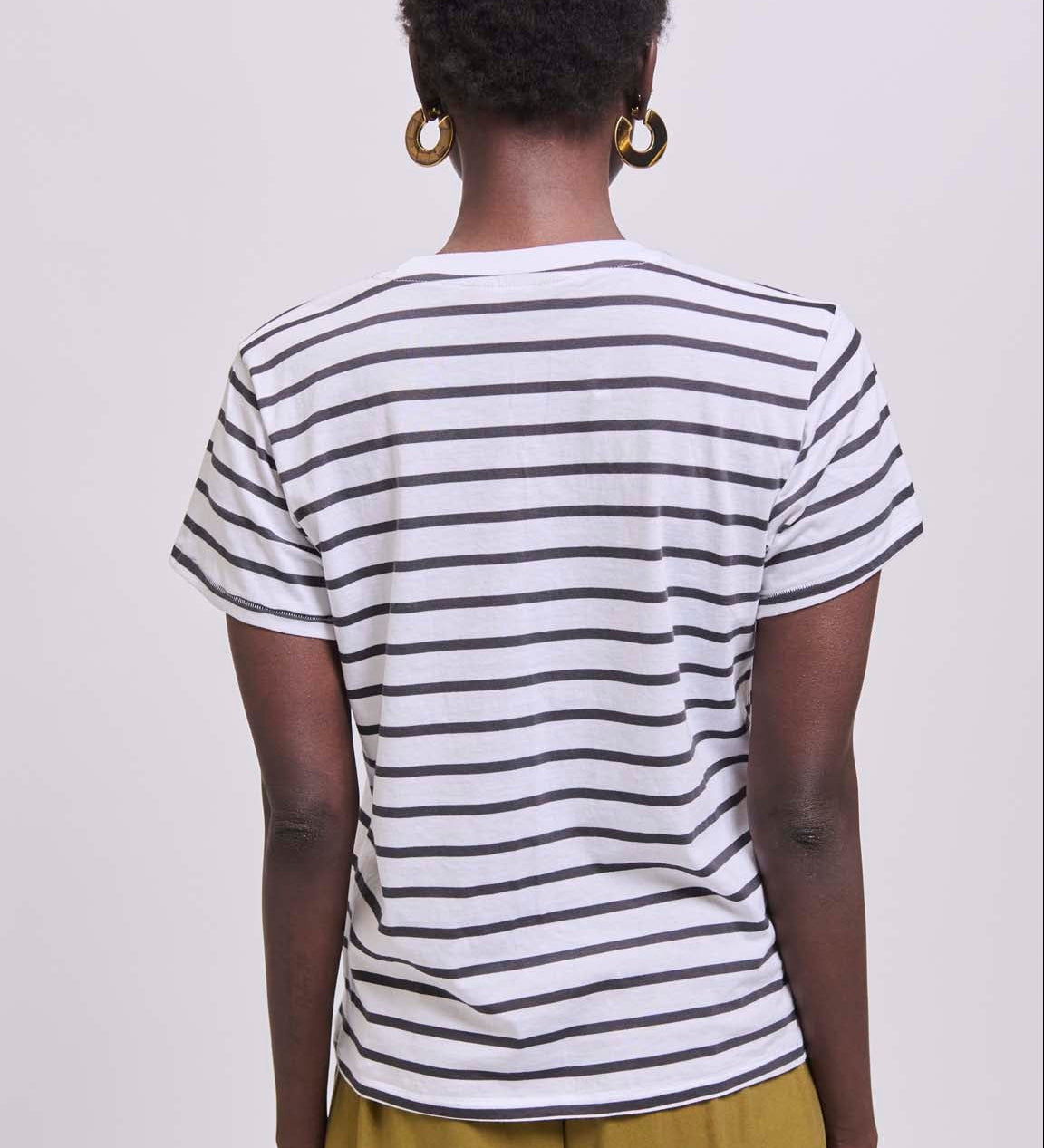 Jamie Haller - The Chameleon Tee in White Stripe