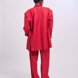 Jamie Haller - The Linen Oversized Blazer in Red