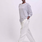 Jamie Haller - The High V Tee in White Stripe