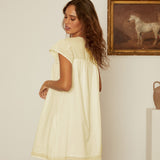 Ciao Lucia - Joelle Cap Sleeved Cotton Mini Dress Butter