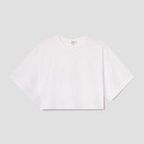 Agolde - Arli Oversized Cropped Tee in White