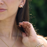 Kinn - June Round Stud Earrings Diamond