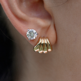 Kinn - June Round Stud Earrings Diamond