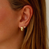 Kinn - June Emerald Cut Stud Earrings Diamond