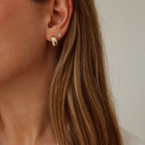 Kinn - June Emerald Cut Stud Earrings Diamond