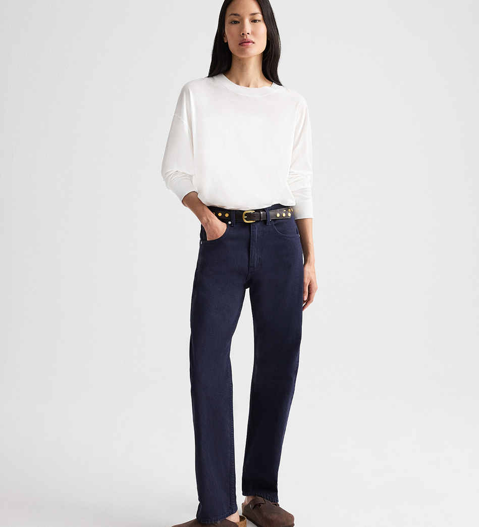 TWP - Narrow Nailhead Belt in Vachetta Leather