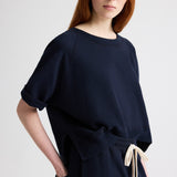 TWP - Slouchy Rolled Tee in Lightweight Sweatshirt