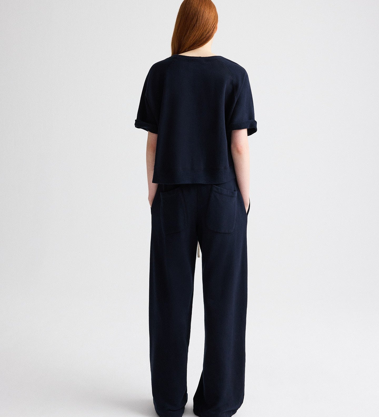 TWP - Slouchy Rolled Tee in Lightweight Sweatshirt