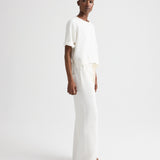 TWP - Slouchy Rolled Tee in Lightweight Sweatshirt