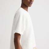 TWP - Slouchy Rolled Tee in Lightweight Sweatshirt