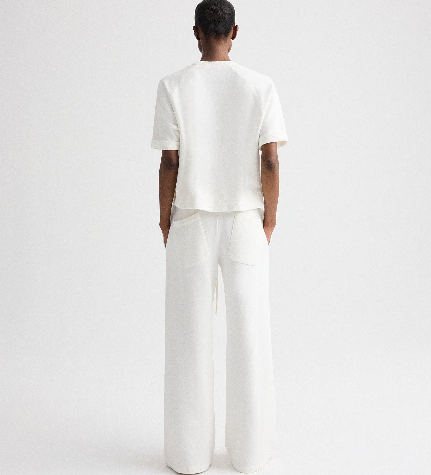 TWP - Slouchy Rolled Tee in Lightweight Sweatshirt