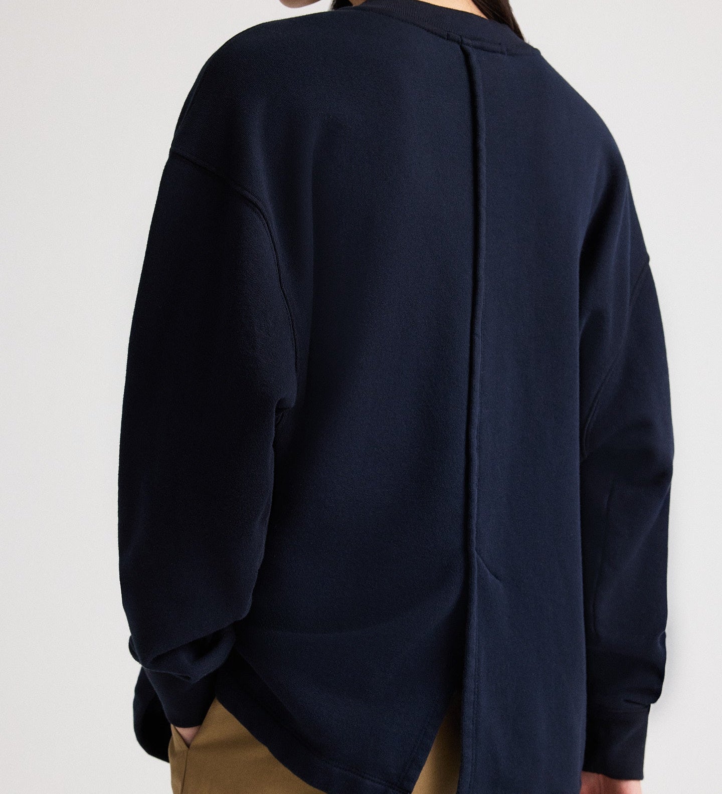 TWP - Relaxed V Neck Sweatshirt in Lightweight Sweatshirt