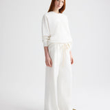 TWP - Relaxed V Neck Sweatshirt in Lightweight Sweatshirt
