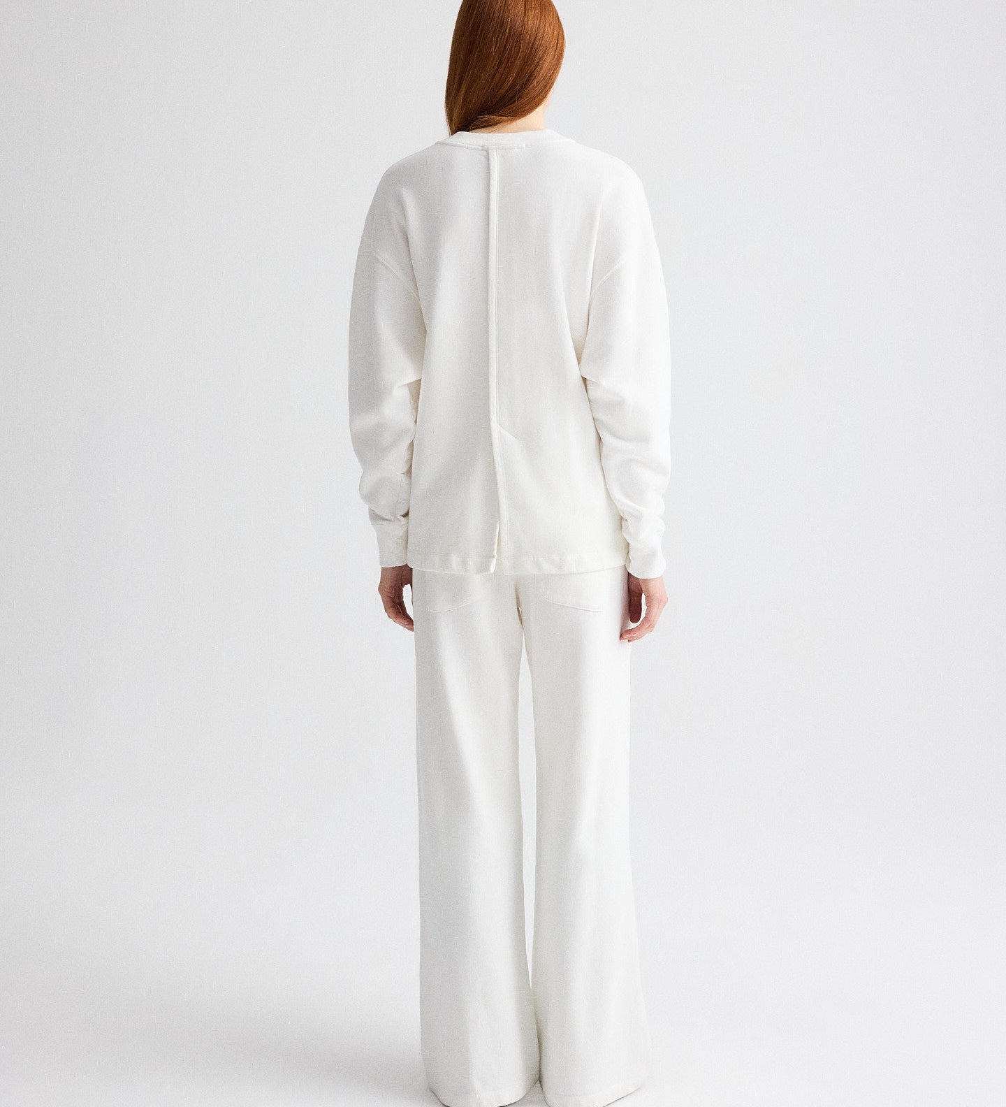 TWP - Relaxed V Neck Sweatshirt in Lightweight Sweatshirt