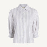 Kallmeyer - Colette 3/4 Sleeve Button Down in Cotton Poplin