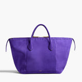 Khaite - Kasia Tote in Amethyst Haircalf and Suede