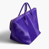 Khaite - Kasia Tote in Amethyst Haircalf and Suede