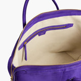 Khaite - Kasia Tote in Amethyst Haircalf and Suede