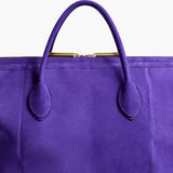 Khaite - Kasia Tote in Amethyst Haircalf and Suede