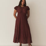 DÔEN - KATARINA DRESS -- BLACK CHERRY