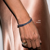 Dorsey - KATE RIVIÈRE BRACELET IN 3MM SLATE BLUE MOISSANITE