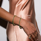 Dorsey - KATE RIVIÈRE BRACELET IN 3MM LAB EMERALD