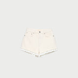 Loeffler Randall - Kay Lace-Trimmed Denim Shorts