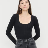 Loeffler Randall - Kaya Pointelle Long-Sleeve Bodysuit