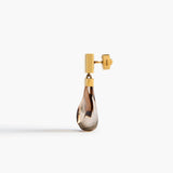 Khaite - Keefe Earrings in Antique Gold with Smoke