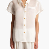 Khaite - Keefe Top in Chalk