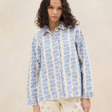 Roeffler Randall - Kennedy Cream/Blue Printed Jacket