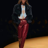 Khaite - Stallone Shearling Jacket in Dark Navy