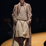 Khaite - Saphra Shearling Coat in Natural