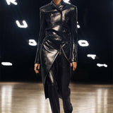 Khaite - Rolon Coat in Black Leather