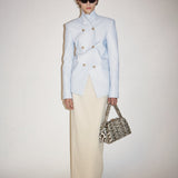 Khaite - Rolo Jacket in Sky Blue Leather