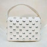 Khaite - Small Elena Bag in Off-White Leather with Studs